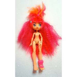 Mattel Cave Club Emberly Fashion Doll Red Pink Hair 8" Nude